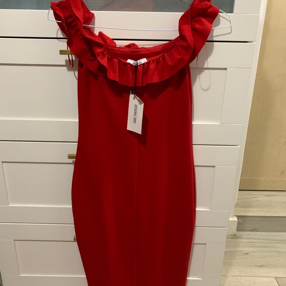 Red Zara dress